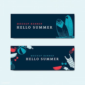 Tropical summer banners | Free stock vector - 580257