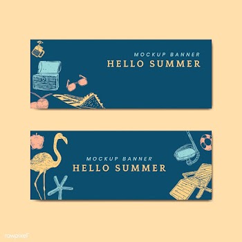 Tropical summer banners | Free stock vector - 580280