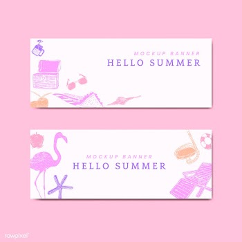 Tropical summer banners | Free stock vector - 580289