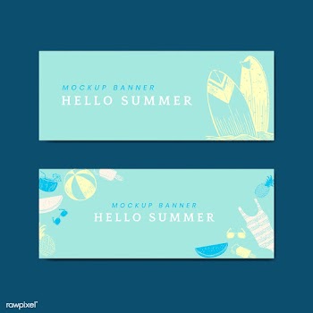 Tropical summer banners | Free stock vector - 580291