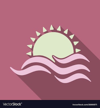 Tropical sunset vintage beach print graphic design vector image