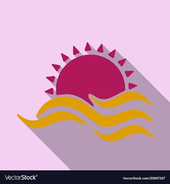 Tropical sunset vintage beach print graphic design vector image