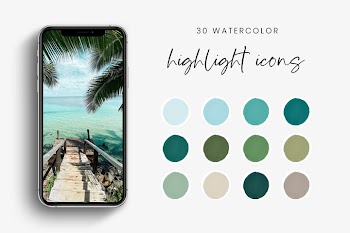 Tropical tones Instagram story highlight icons