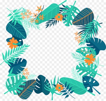 Tropics Euclidean vector - Vector hand-painted tropical leaves 