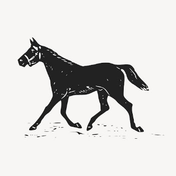 Trotting horse, animal illustration vector. | Free Vector Illustration - rawpixel
