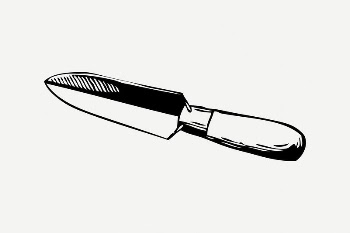 Trowel collage element, black & | Free PSD Illustration - rawpixel
