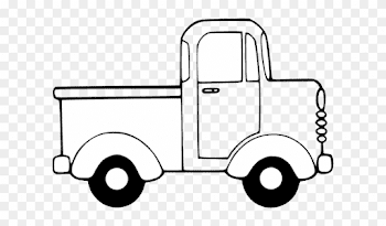 Truck Clip Art Black White Line Christmas Xmas Toy - Cartoon Car ...