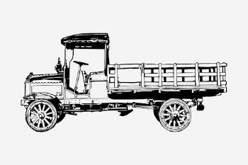 Truck drawing, vintage transportation illustration. | Free Photo - rawpixel