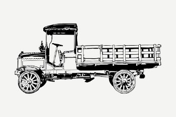 Truck drawing, vintage vehicle illustration | Free PSD - rawpixel
