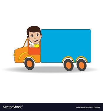 Truck-driver vector image