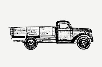 Truck illustration, vintage transportation clipart | Free PSD Illustration - rawpixel