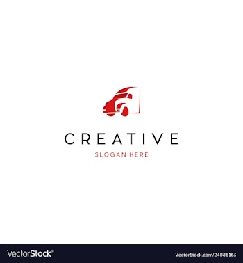 Truck logistic creative logo design vector image