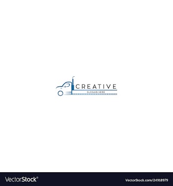 Truck logistic transportation creative logo vector image