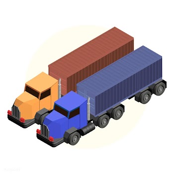 Truck lorry isolated on background | Free stock vector - 393234