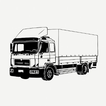 Truck & transportation illustration psd. | Free PSD - rawpixel