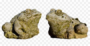 True frog Toad - Two frogs stone pier like 