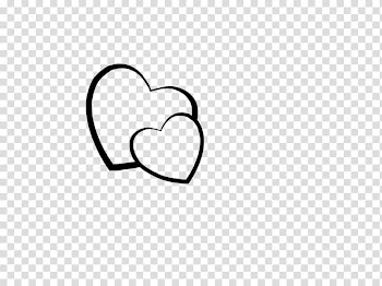 True Love Heart Brushes, two black hearts transparent background PNG clipart