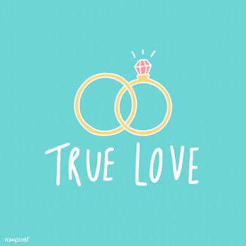 True love typography with wedding rings vecto.. | Free stock vector - 519728