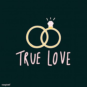 True love typography with wedding rings vecto.. | Free stock vector - 519748