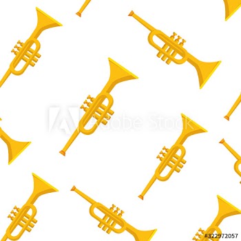 Trumpet instrument background design