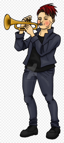 Trumpet, Mellophone, Cartoon, Fictional Character PNG