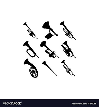 trumpet musical set creative design