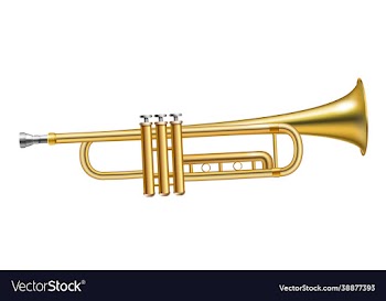 trumpet on isolated background eps 10