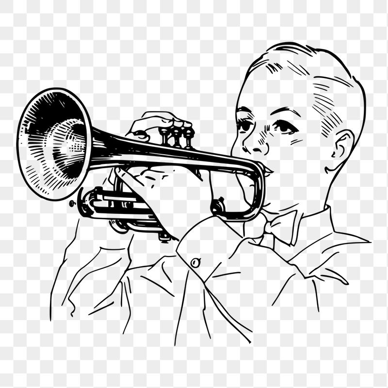 Trumpet player png sticker musical | Free PNG - rawpixel