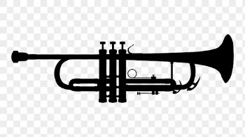 Trumpet png silhouette, musical instrument, | Free PNG - rawpixel