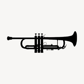 Trumpet silhouette clipart, musical instrument | Free Photo - rawpixel