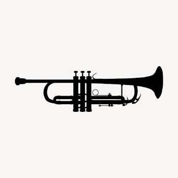 Trumpet silhouette collage element, musical | Free PSD - rawpixel