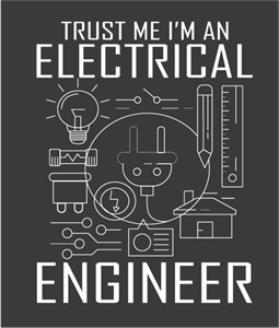 TRUST ME I AM ELECTRICAL ENGINEER Logo Vector