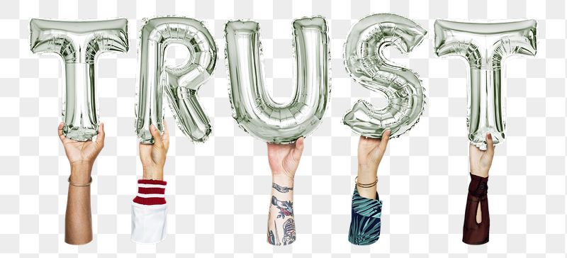 Trust word png, hands holding | Free PNG - rawpixel