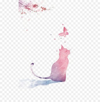 Truyu1ec7n Book Death Novel Love - Watercolor cat 