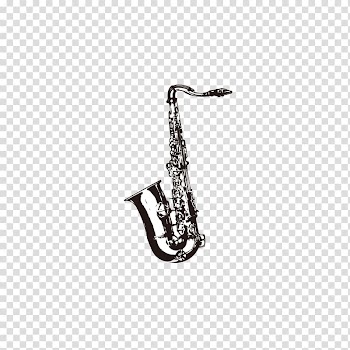 Tuba Musical instrument Sousaphone , Black and white saxophone transparent background PNG clipart