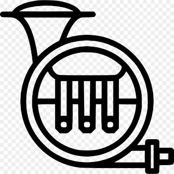 Tuba, Wind Instrument, Orchestra, Line, Coloring Book PNG