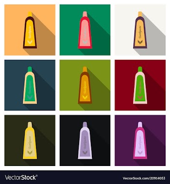 Tube of toothpaste or cream isolated on background vector image