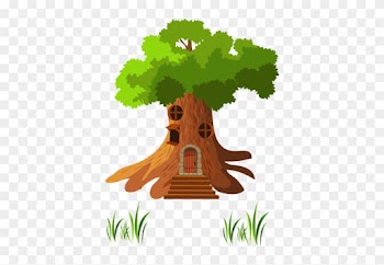 Tubes Arbres Feuilles Branches - Cartoon Tree House