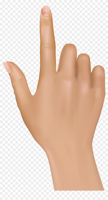 Tuching Finger Hand Png Clip Art - Hand Png