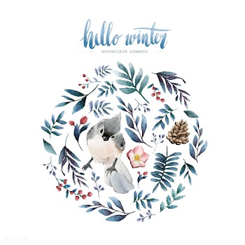 Tufted titmouse bird surrounded by flowers an.. | Free stock vector - 489191