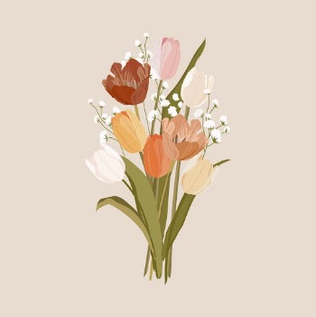 Tulip bouquet clipart, aesthetic flower | Free Photo Illustration - rawpixel