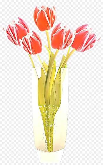 Tulip, Cut Flowers, Vase PNG