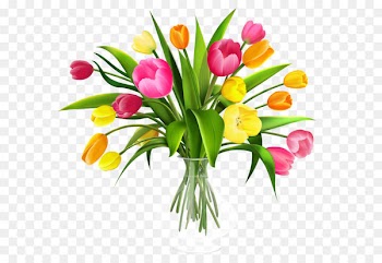 Tulip Flower bouquet Clip art - Vase with Tulips PNG Clipart 