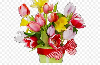Tulip Flower bouquet Floral design Greeting & Note Cards -  