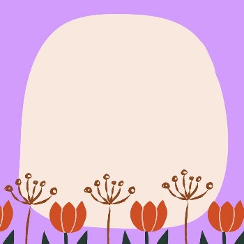 Tulip flower frame background, cute | Free PSD - rawpixel