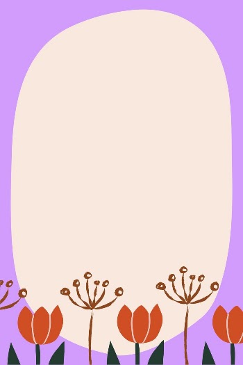 Tulip flower frame background, cute | Free PSD - rawpixel