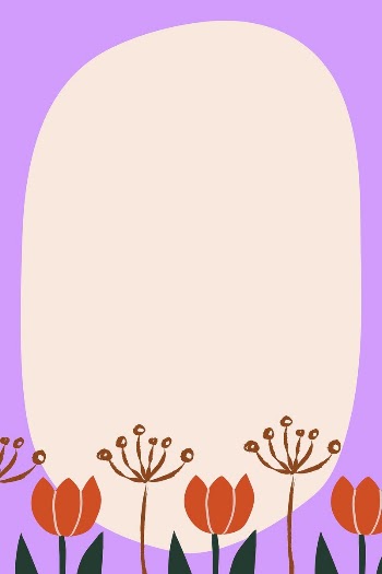 Tulip flower frame background, cute | Free Vector - rawpixel