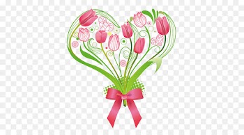Tulip Flower Heart Illustration - Heart album 