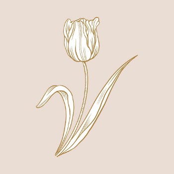 Tulip flower sticker, blue vintage | Free PSD Illustration - rawpixel
