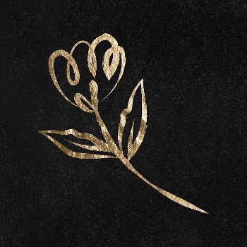 Tulip flower sticker, gold aesthetic | Free Vector Illustration - rawpixel